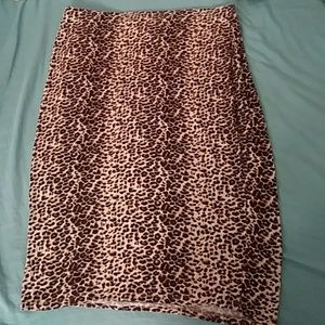 Cheetah Print Pencil Skirt